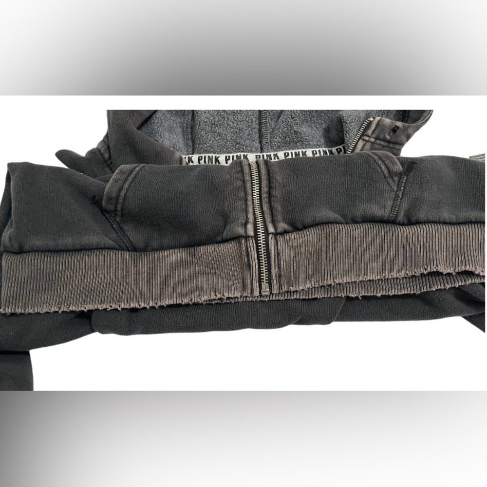 Victoria Secret Pink dark grey zip up size medium - Picture 6 of 7